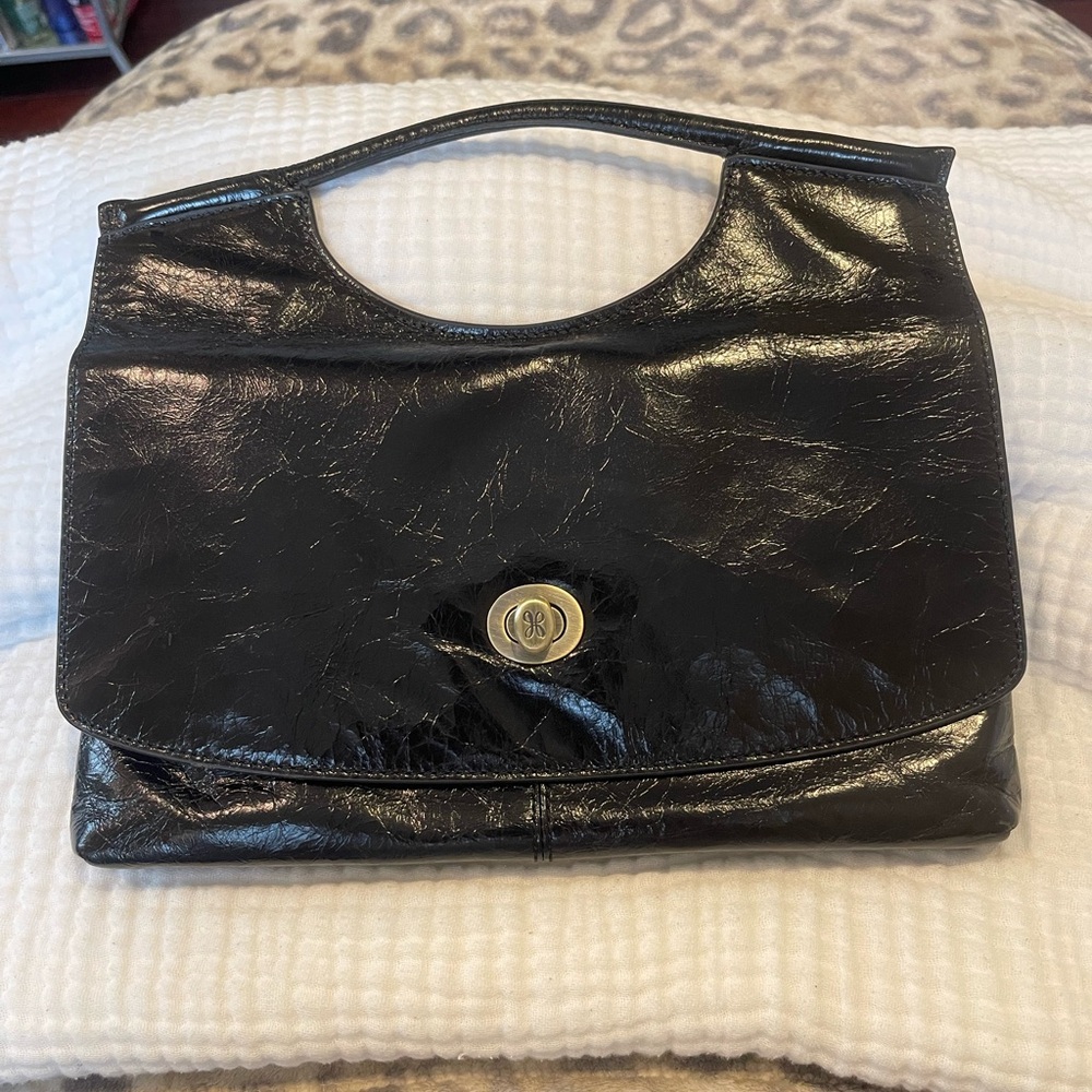 Hobo black leather bag